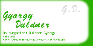 gyorgy duldner business card